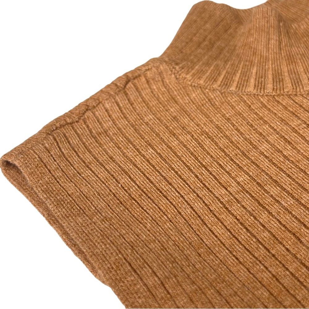 ❌SOLD❌ LOFT Outlet Sleeveless Knit Mock Neck Top Caramel Brown Large L - Picture 5 of 11